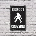 thumbnail image 5 of Bigfoot Crossing 18 Inch x 24 Inch Novelty Aluminum Metal Sign Watch For Giant Steps Durable Weatherproof UV Protected Perfect for Cabins Trails Camps Fun Gift for Sasquatch Fans, 5 of 6