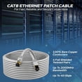 thumbnail image 3 of Cat8 35FT Network Ethernet Patch Cable, 2000Mhz Internet Wire, For Router, Modem, PC, Laptop, TVs, Printer Cord, Consoles for Home and Office, Gray, Cables Direct Online, 3 of 6