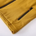 thumbnail image 6 of YODETEY Men'S Detachable Hooded Jacket Casual Sports Zipper Thin Cotton Jacket Yellow 12(XXL), 6 of 6