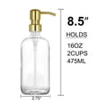 thumbnail image 2 of Dispensador de jabón CHBKT de vidrio transparente grueso, 480 ml, paquete de 2, 2 of 4