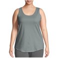 thumbnail image 3 of Fartey Plus Size Tank Tops for Women 2025 Summer Scoop Neck Camis Top Loose Casual Sleeveless Shirts Fashion Solid Color Beach Vacation Tanks Gray XL, 3 of 8