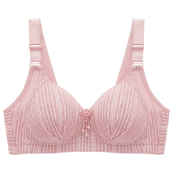 Eashery Womens Bra Wirefree Breathable Bandeau Bra Padded Pink 38