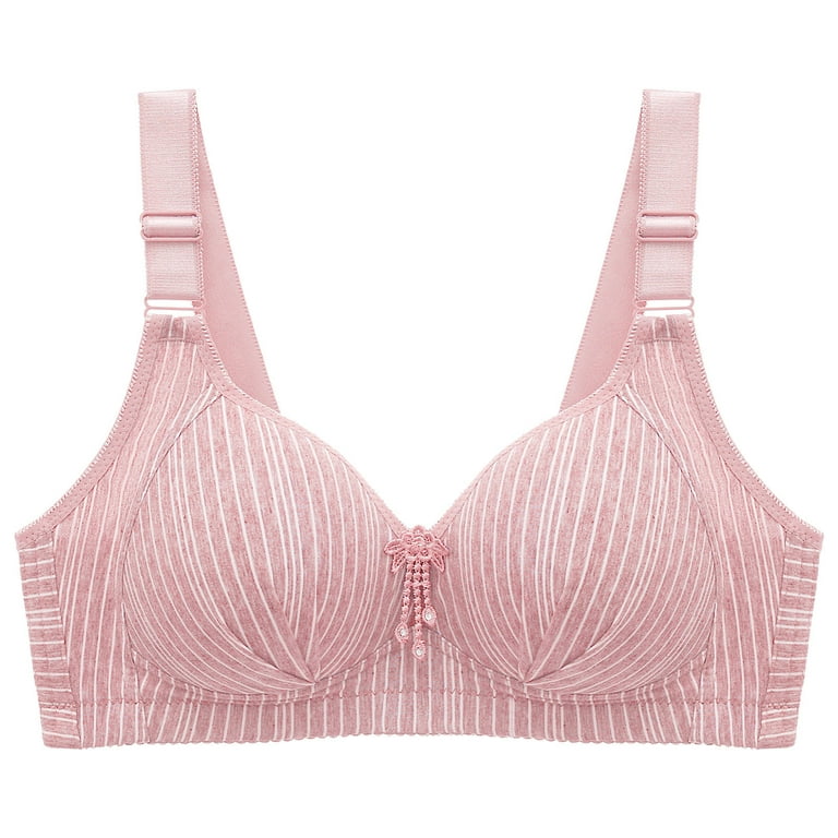 Vestitiy Bras for Women Full Coverage Wider Strips Wireless Push Up  Bralettes Smooth Wirefree Bra Full Coverage Bra Plus Size Lingerie for  Women Pink