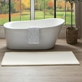 thumbnail image 2 of Mohawk Home Homespun Plush Fade/Stain Resistant Non-Slip Machine Washable Bath Rug, Artic White, 2' x 5', 2 of 6