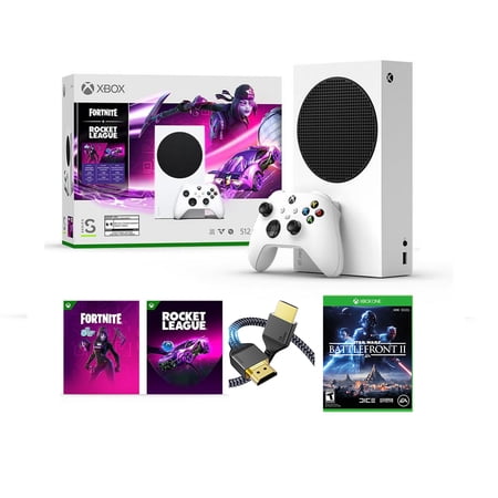 Microsoft Xbox Series S 512GB with Fortnite & Rocket League Bundle, White