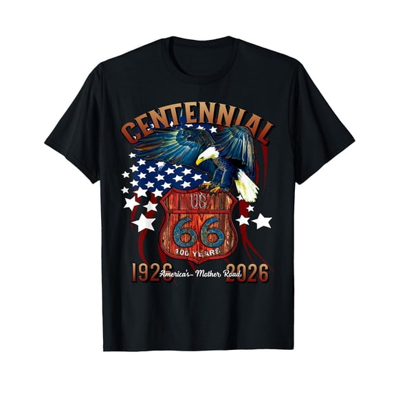 US HWY 66 Centennial America's Main Street 1926-2026 T-Shirt