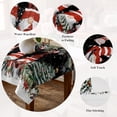 thumbnail image 5 of Black Christmas Table Cloth Waterproof Tablecloths, Gnomes Xmas Tree Poinsettia Eucalyptus Tablecloth Dining Table Cover for Kitchen Party Tabletop Outdoor, Square Tablecloth 60x60 Inch, 5 of 9