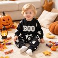 thumbnail image 6 of Futezty Toddler Baby Boy Halloween Outfits Long Sleeve Letter Sweatshirt Top with Pants 2Pcs Holiday Clothes 6M-4T, 6 of 7