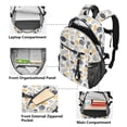 thumbnail image 5 of JIALIOU 14" Laptop Backpack Waterproof Airline Approved Stylish Casual Daypack for Travel Business College Work, Circle and Dot Doodle, 5 of 8
