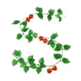 thumbnail image 4 of Flores artificiales de ratán, hojas falsas de ratán para decoración de jardín, hojas de frutas artificiales, ratán para fiesta en casa Manzana, 4 of 8