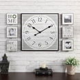 thumbnail image 1 of FirsTime & Co. Shiplap Gallery Set Wall Clock, 20", 6" Plaques, Black & White, 1 of 4