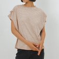 thumbnail image 2 of Timegard Hauts d'Été pour Femmes Manches Chauve-Souris Rayé Col Rond T-Shirts Amples Décontractés Tendance Confortables, 2 of 5