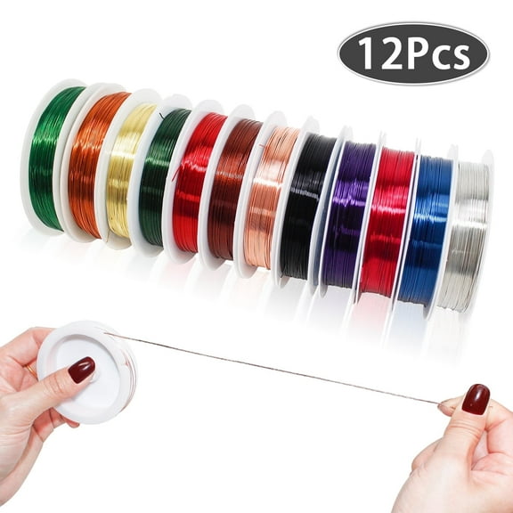 Tarnish Resistant Jewelry Wire 12 Rolls 33FT- Versatile Craft Wire for Jewelry Making Supplies, Beading, and DIY Projects