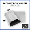 thumbnail image 2 of EcoSwift Brand Premium Poly Shipping Bag Waterproof Durable Self-Seal Mailer 1.7 Mil, 10 in. x 13 in. (Size 4), Solid Gray, 20-Pack, 2 of 5