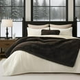 thumbnail image 2 of Luxury Soft Faux Chinchilla Fur Throw Blanket for Couch, Warm Thick Heavy Winter Throw Blanket 1220GSM for Bed, Fluffy Cozy Mink Blanket with Reversible Velvet, 50"x60", 2 of 9
