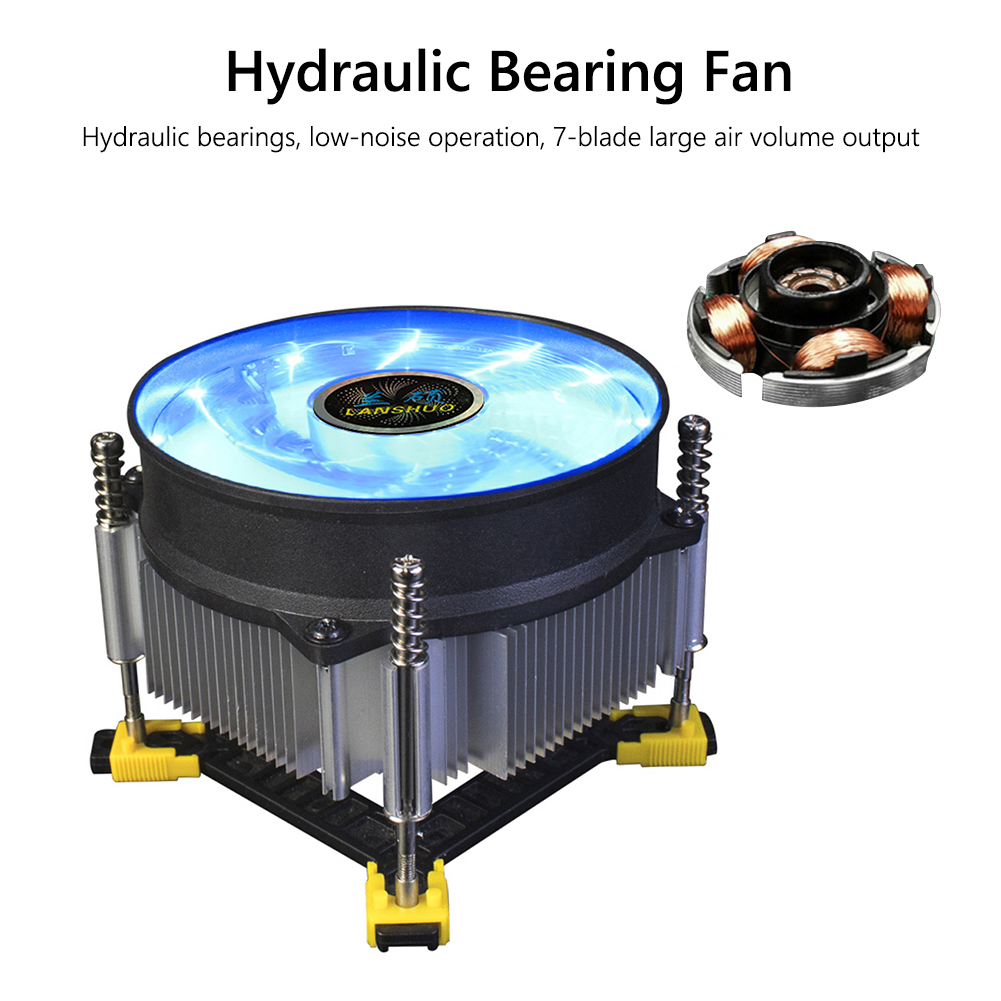 PC Computer Cooling CPU Cooler Fan Mute Copper Core PWM Radiator ...