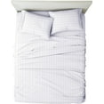 thumbnail image 2 of MyGiza Sheets 4 PCs Cal King Sheet Sets 400 TC, 100% Giza Egyptian Cotton White Striped Sheet Set Fits upto 18 Inches Deep, 2 of 6