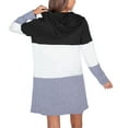thumbnail image 2 of Women's Gameday Couture  Black/White LAFC Offside Hustle Colorblock Tri-Blend Hooded Cardigan, 2 of 3