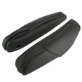 thumbnail image 5 of Accesorios de la cubierta del reposabrazos del automóvil, 2 piezas Cubierta de la manija del reposabrazos del asiento del automóvil Reemplazo de cuero de microfibra con adornos decorativos(negro), 5 of 5