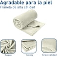 thumbnail image 3 of Set de 2 Cobijas para Bebé, Bluelander de Franela, Liso, Perla, 3 of 5