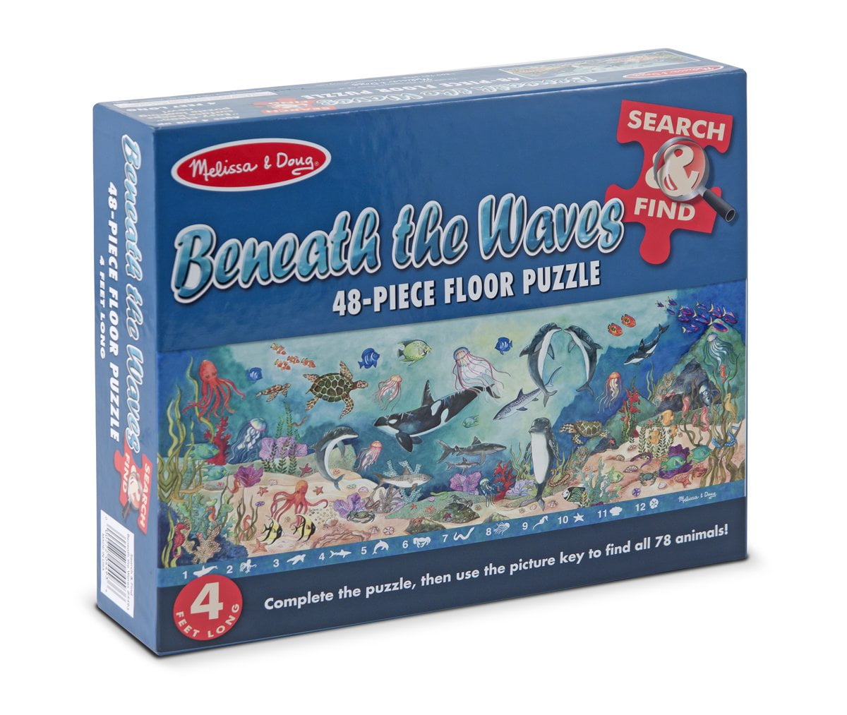 Melissa & Doug Search and Find Beneath the Waves Floor Puzzle (48 pcs