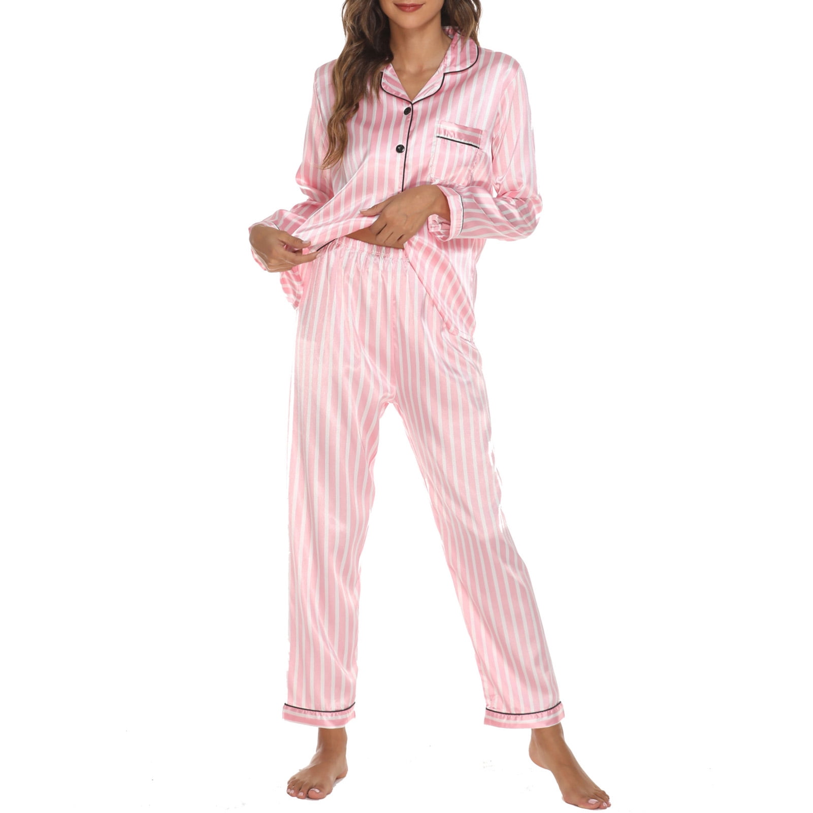 Ekouaer Conjunto De Pijama De Manga Larga Para Mujer, Ropa