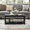 Black, variant on Topeakmart 2-Tier X-Design Coffee Table Accent Table with Storage Shelf White