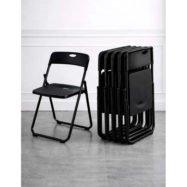 Silla Plegable de Plástico Reforzada Para Patio Jardín Fiestas Exterior Resistente 6pzs