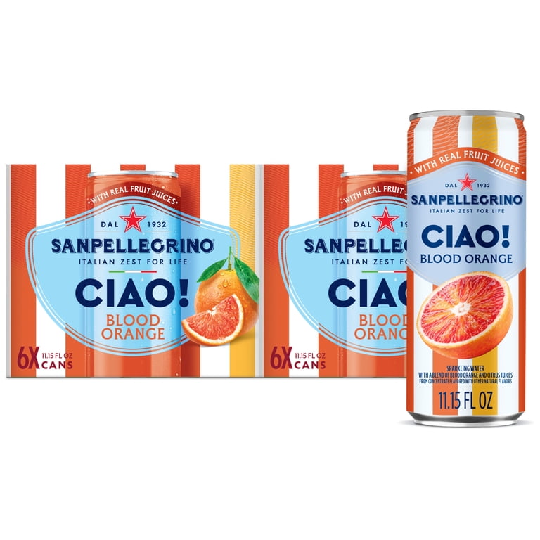 Sanpellegrino CIAO Blood Orange Sparkling Water, 11.15 fl oz, 24 Pack photo 1