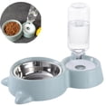 thumbnail image 4 of alimentos para mascotas Gran capacidad 2 en 1 Comedero automático y dispensador de agua Comedero para perros y tazón de agua automático Zhivalor LL-0744, 4 of 4