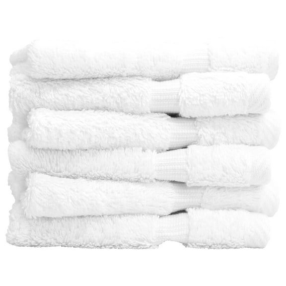 BC BARE COTTON 1 Products (Washcloths - Set of 6, White)