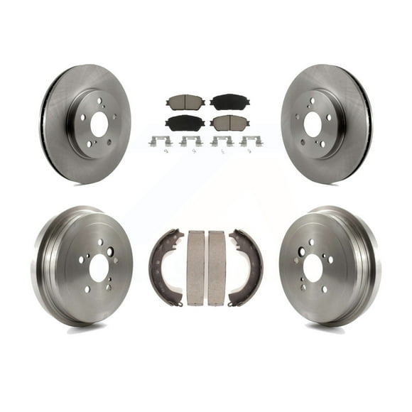 CMX Front Rear Disc Brake Rotors Ceramic Pads and Drum Kit for Car 2005-2006 Toyota Camry SE XLE Vehicles Manufactured In Japan K8C-102595