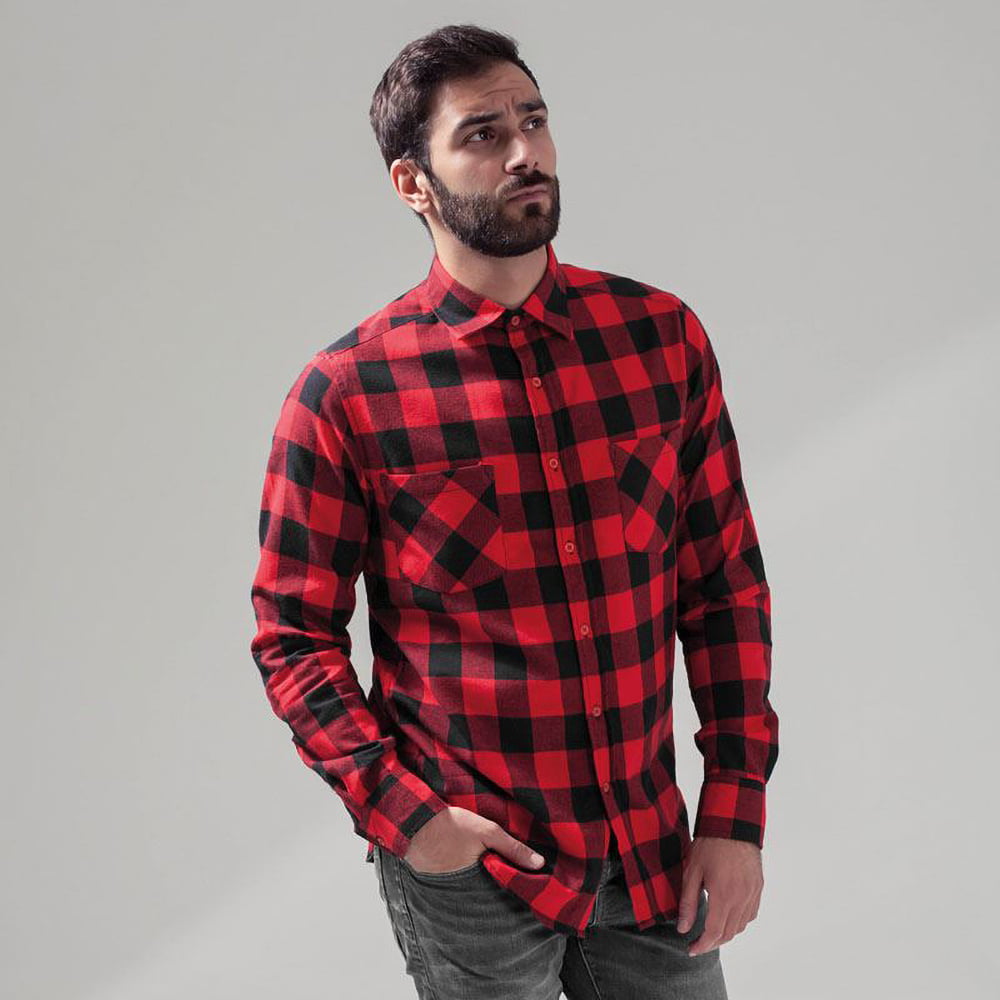 Build your Brand Checked Flannel Shirt 