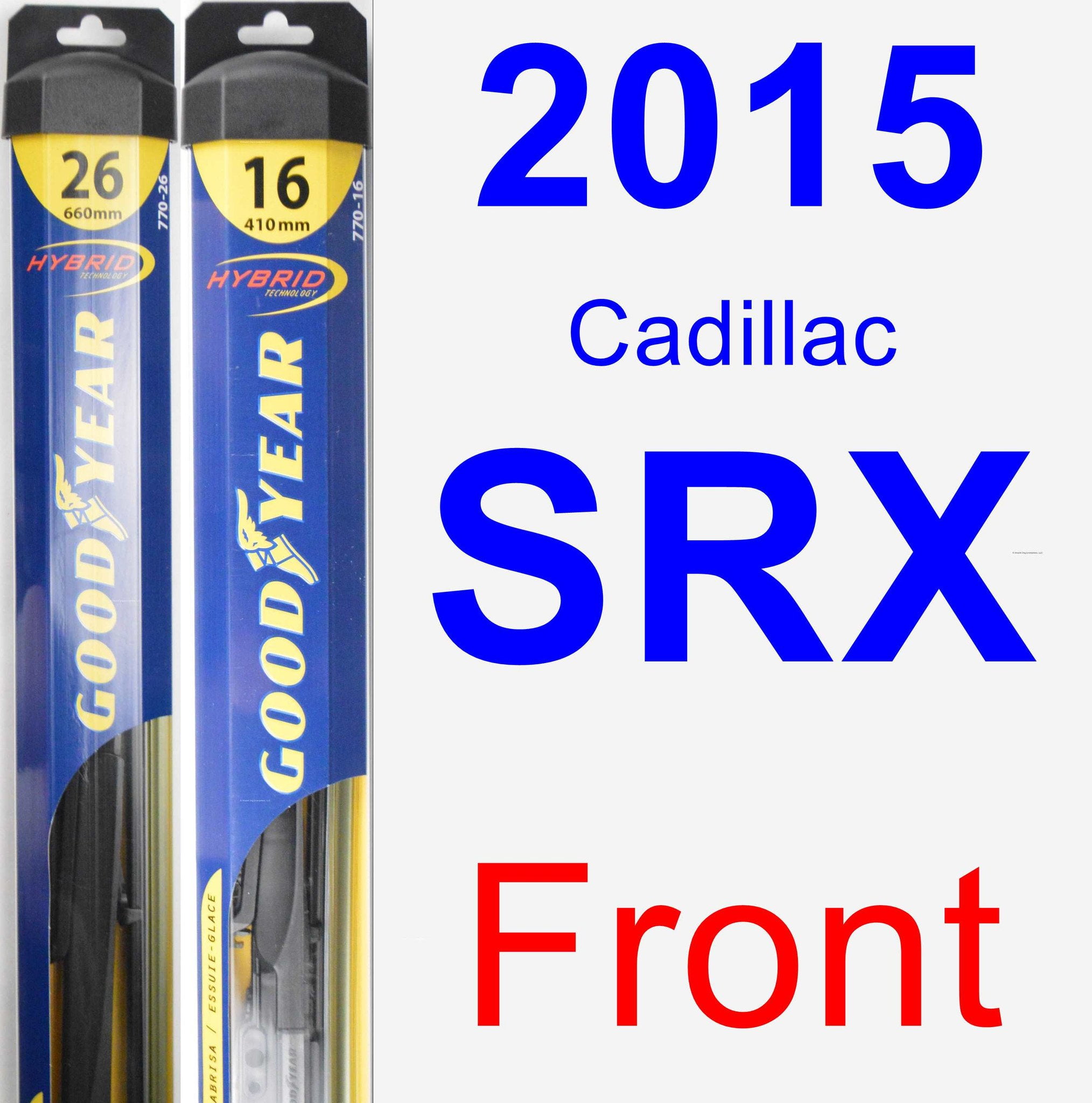2015 Cadillac SRX Wiper Blade Set/Kit (Front) (2 Blades) Hybrid