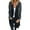 Black, variant on BAETEUY Women Spring Fall Coat - Denim Jacket Overcoat Patchwork Double-breasted Mid Length Coat
