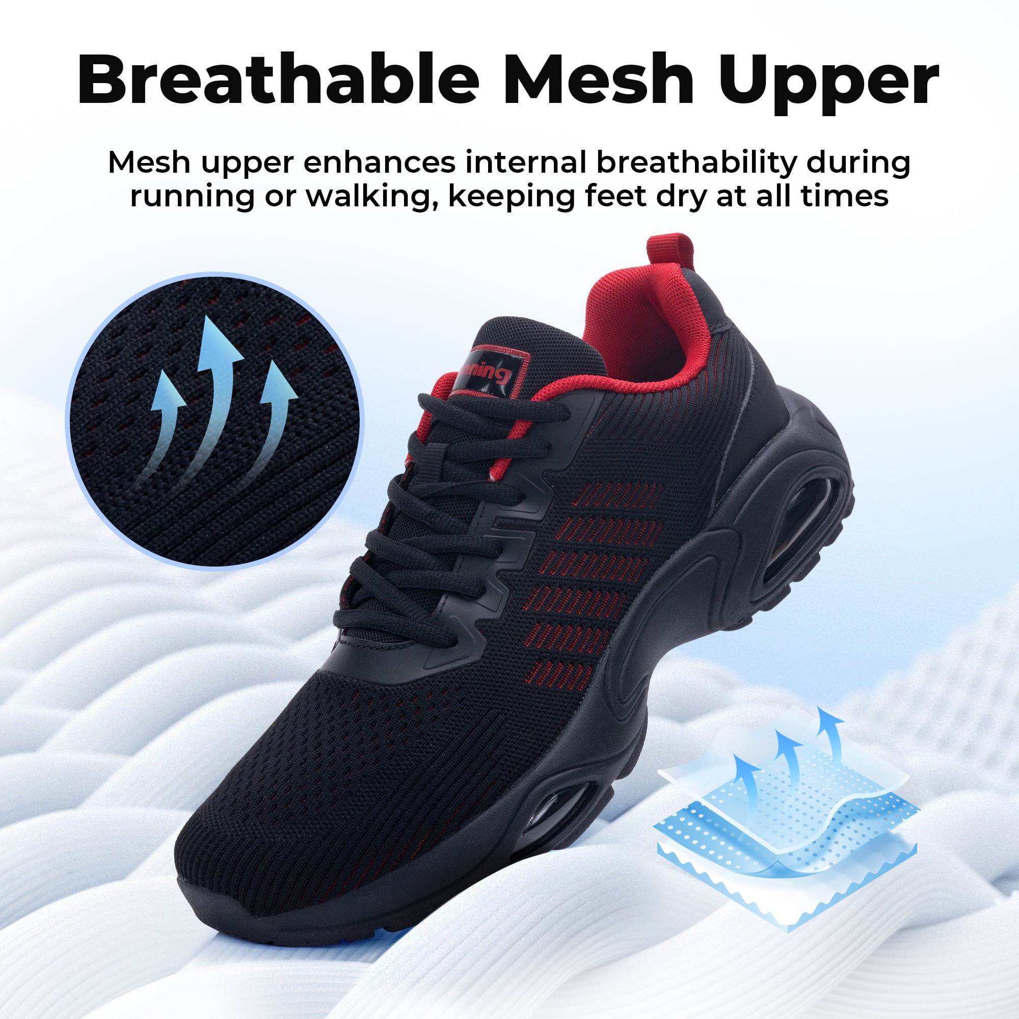 AHUSIR Men's Tennis Running Shoes Breathable Athletic Training Walking Sneakers for Gym Jogging Sports US 7-13