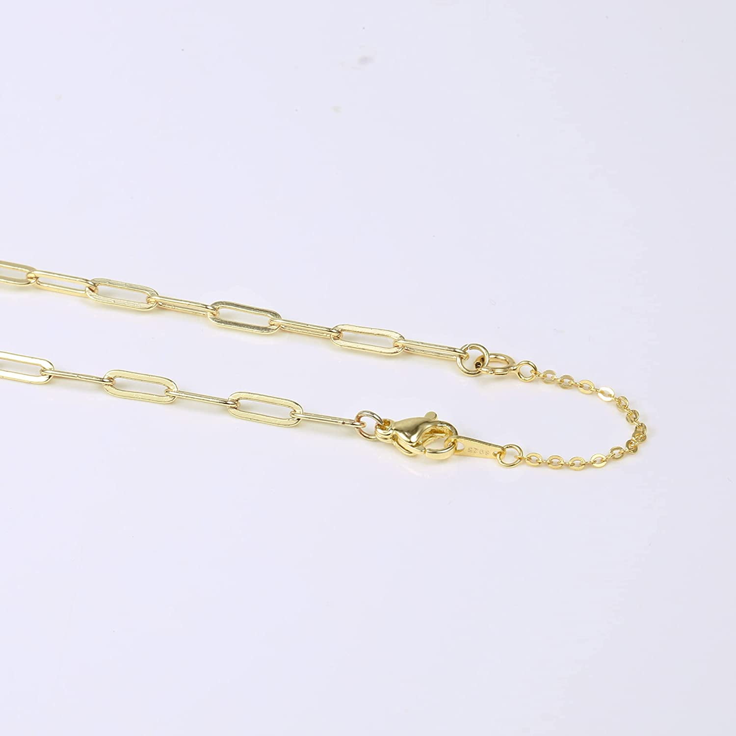 Bracelet Extender Durable White Gold Extenders for Necklace Bracelet Anklet  Extension Chains Necklace Extender（1 2 3 inch）