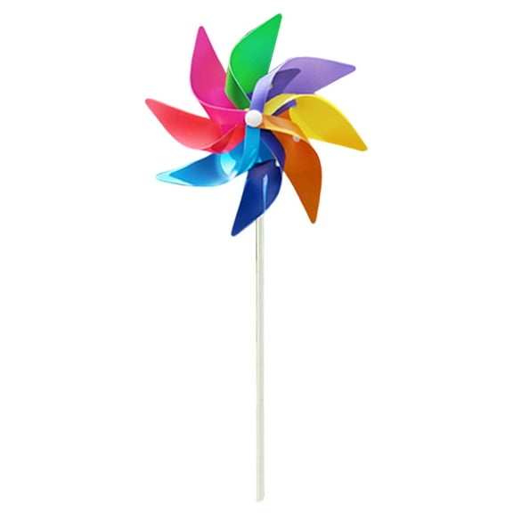 Plastic Colorful Windmill Wind Spinner Kids Toy Lawn Garden Yard Party Decor Out