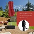 thumbnail image 4 of Aimee Lii 11 Pieces Patio Dining Set with 15 Feet Double-Sided Patio Umbrella and Base, Modern Patio Furniture for Outdoor Backyard Pool Deck-Wine, 4 of 11