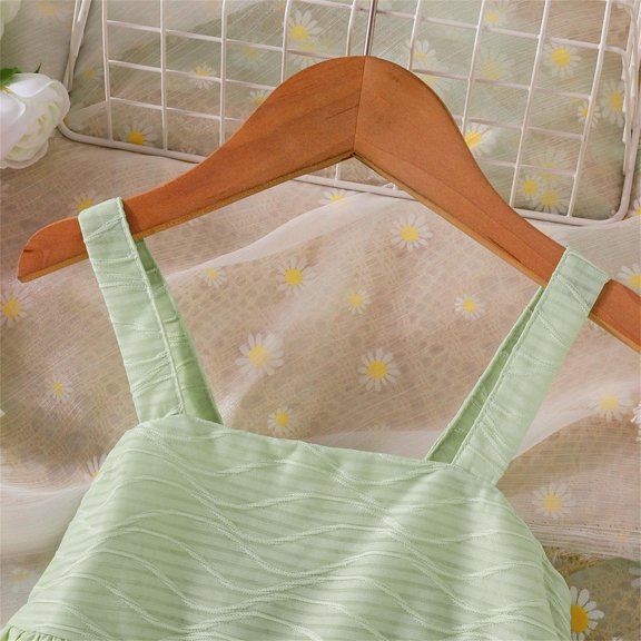 Vedolay Little Girls Dress Girls Lace Bridesmaid Dress Flower Kid Wedding Ball Gown Toddler Princess Pageant Evening Dresses,Green 6 Years