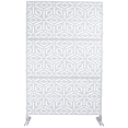 thumbnail image 4 of Tcbosik Metal Privacy Screen Outdoor, 76"H x 48"W freestanding Decorative Privacy Screen for Patio Deck Balcony Garden, Easy Assembly, White, 4 of 8
