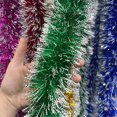 thumbnail image 5 of 33 Feet Christmas Tinsel Garland Metallic Twist Garland Frost Tip Glitter Shiny Wreath for Christmas Tree Party Supplies Indoor and Outdoor Decor, 5 of 5