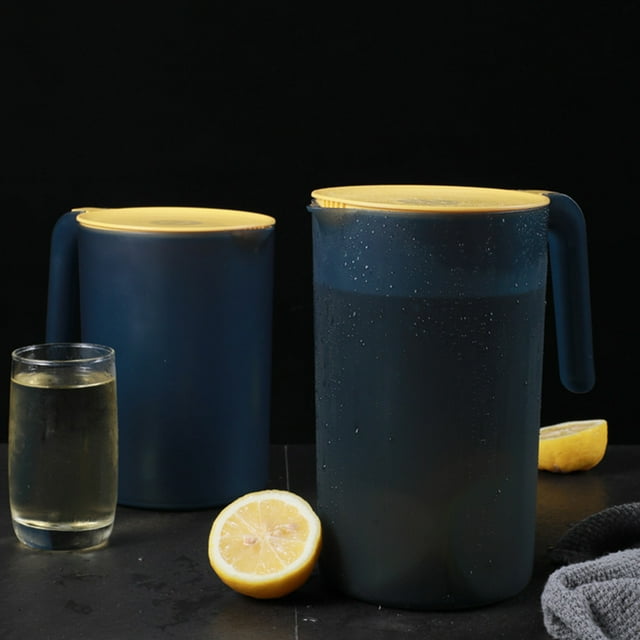 Phenofice 1Ud Jarra Plástica Para Fría Azul Con Asa Cómoda Y Apertura Grande
