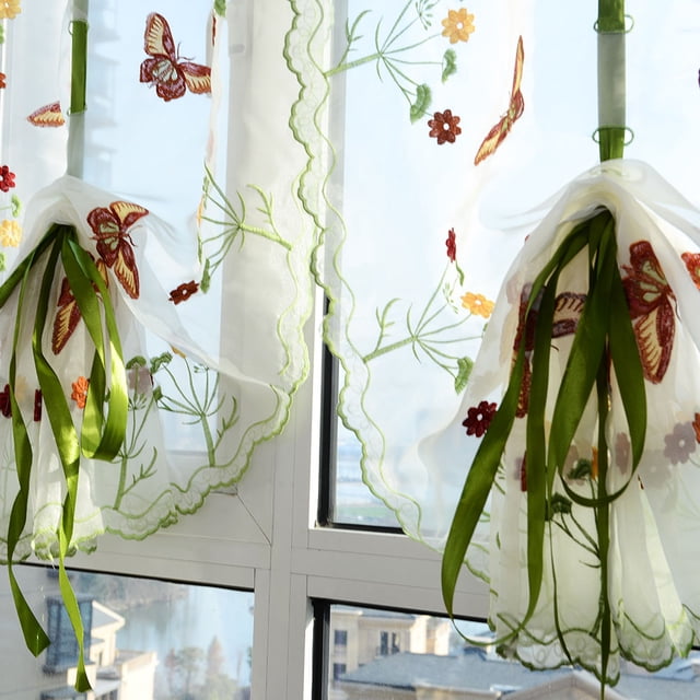 Cortina De Poliéster Para Ventana, Cenefas De Gasa Para Dormitorio, Decoración Para Sala De Estar L