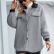 thumbnail image 2 of Abrigo de invierno de moda para mujer, abrigo cálido de manga larga con cremallera, cárdigan de solapa, gabardina de felpa, chaqueta Pompotops  qwe16333, 2 of 9
