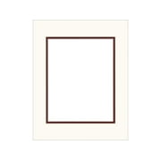 ADF Mat Dbl 11x14/8x10 CrmCore AntWhite/Maroon