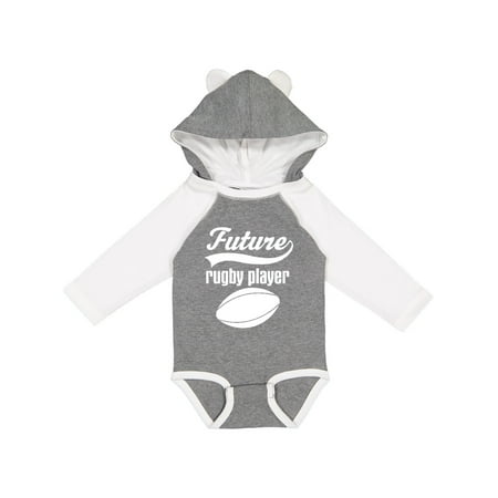 

Inktastic Future Rugby Player Gift Baby Boy Long Sleeve Bodysuit
