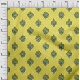 thumbnail image 2 of oneOone Cotton Cambric Yellow Fabric Leaves & Flower Floral Sewing Craft Projects Fabric Prints By Yard 56 Inch Wide, 2 of 4