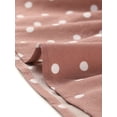 thumbnail image 5 of INSPIRE CHIC Women's Dots Print Square Neck Ruffle Hem Above Knee Casual Dress S Pink, 5 of 5
