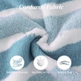 thumbnail image 6 of Striped Corals Fleece Towel, Soft Cozy Absorbent Microfiber Towel, for Bathroom Drying Off After Showering Or Washing, 55.12x27.56in, Green, 6 of 6